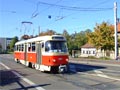 Z obousmrnn vz T4D, tedy ZT4D v konvoji historickch voz pi oslavch 125 let tramvaj v Halle 14. 10. 2007
