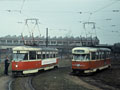 T1 č. 115 při své poslední jízdě 4. 4. 1987 na Světovaru, 
Foto: J. Hertl (archiv SPVD)