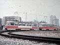 Vůz č. 115 při poslední jízdě vozů T1 v Plzni na konečné Frunzeho 4. 4. 1987
Foto: M. Režný