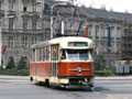 Vůz T2 č. 138 v Nejedlého sadech (dnes Pětatřicátníků), v květnu 1987, foto: Anders Forsberg 