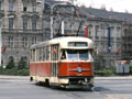 Vůz T2 č. 138 v Nejedlého sadech (dnes Pětatřicátníků), v květnu 1987, foto: Anders Forsberg 