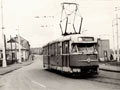 Vůz T2 č. 139 vyjíždí z konečného Frunzeho 3. 2. 1989, foto: Tomáš Palyza 