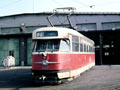 T2 č. 142 ve vozovně Slovany 27. 10. 1988, 
foto: Tomáš Palyza 