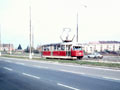 Vůz T2 č. 148 v zastávce Výstaviště 27. 10. 1988, 
foto: Tomáš Palyza 