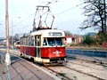 Vůz T2 č. 155 u Lékařské fakulty 27. 10. 1988, foto: Tomáš Palyza 