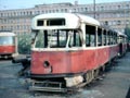 Vůz T2 č. 158 ve vozovně Slovany v červnu 1989
Foto: Radovan Šaur, sbírka: Tomáš Palyza