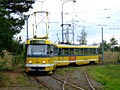 Souprava 205+195 na konečné Skvrňany 31. 8. 2007