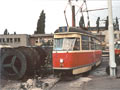 T1 č.T1 č.22 (ex Praha 5089) ve vozovně Slovany v létě 1983.
Foto: J. Breník