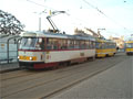 Souprava T3M č. 241+216 v zastávce Sady Pětatřicátníků 20. 2. 2006