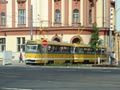 Souprava T3P č. 254+255 vyjíždí ze Solní ulice dne 8. 6. 2004