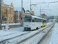 Souprava 260+265 na Karlovarské třídě 29. 12. 2005