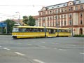 K3R-NT č. 311 ráno v sadech Pětatřicátníků poprvé v pravidelném provozu s cestujícími dne 21. 6. 2006