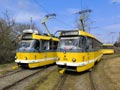 K3R-NT č. 311 a T3R.P č. 265 na cvičné jízdě ve Skvrňanech 11. 3. 2025