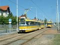 K3R-NT č. 312 a 311 se míjí v zastávce Ulice Boženy Němcové 5. 7. 2006