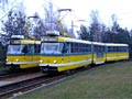 Vozy K3R-NT č. 313 a 314 na konečné Košutka 24. 2. 2007