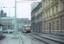 Kolejové provizorium v Nejedlého sadech (dnes Pětatřicátníků) v lednu 1989.
 Foto: J. Hertl