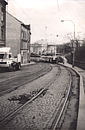 Trať v nádražní ulici 20. 4. 1992  Foto: M. Lindner