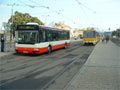 Citybus č. 487 při náhradní dopravě v sadech Pětatřicátníků 13. 8. 2005