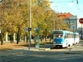 Souprava T3G(M) 274+275 na Mikulášském náměstí 22. 10. 2005