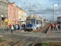 Vůz KT8D5 č. 296 na lince č. 2 v zastávce Centrální autobusové nádraží, Skvrňanská 19. 11. 2005