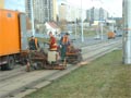 Broušení tramvajové trati u zastávky Studentská 19. 11. 2005