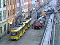 Kolejový přejezd přes Slovanskou třídu 18. 6. 2006