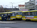 Nehoda tramvajových souprav T3 č. 204+194 a T3M č. 241+242 v sadech Pětatřicátníků 19. 11. 2007,
foto: pavel2