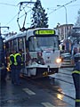 Vůz č. 231 po té co jí do cesty vjel nákladní vůz na křižovatce Dobrovského, Klatovská 
18. 12. 2008, foto: M. Kratochvíl