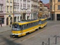 Souprava 264+261 na náměstí Republiky nasazana na lince 1/4 při výluce 5. 7. 2009