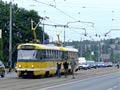 Souprava 286+287 odstavená během stávky na mostě Generála Pattona 24. 6. 2008