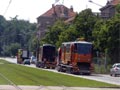 Odvoz vyhořelého vozu KT8D5-RN2P č. 297 na opravu k výrobci 26. 5. 2009, foto: H. Janda