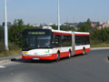 Solaris č. 525 nasazený na lince č. 4 při výluce 2. 8. 2009