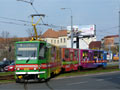 KT8D5-RN2P č. 292 odbočuje z Palackého náměstí do Palackého ulice při výluce 14. 4. 2012, foto: F.V.