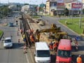 Rekonstrukce kolejiště v Sirkové ulici - křižovatka Sirková - Americká - Mikulášská - Šumavská 4. 7. 2012