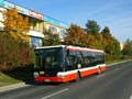 Autobus náhradní dopravy na Plaské 5. 10. 2013