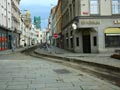 Vytrhaná trať v Prešovské ulici 4. 8. 2013