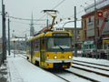 T3R.PLF č. 326 přijíždí do zastávky Palackého náměstí 26. 1. 2014