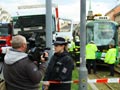 Nehoda kamionu se soupravou 354+355 na Palackého náměstí 9. 4. 2014