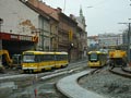 Obnovený tramvajový provoz v prostoru dočasně zrušené zastávky Anglické nábřeží 23. 11. 2014