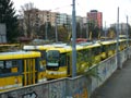 Odstavené tramvaje v Malesické 16. 11. 2014