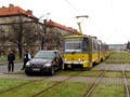 KT8D5-RN2P č. 295 po střetu s automobilem na Slovanské aleji 14. 1. 2015, foto: Zdeněk Kresa