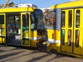 Nehoda tramvají u nádraží (souprava 360+343 narazila do soupravy 326+198) 30. 8. 2015