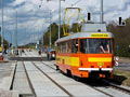 Pracovní vůz č. 175 při zkušební jízdě u zastávky Okounová 26. 4. 2015, foto: J. Klimeš