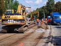 Rekonstrukce tramvajové trati na náměstí Míru 22. 8. 2015