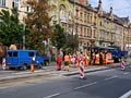 Zatlačovačka na náměstí Míru 29. 8. 2015