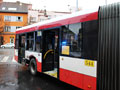 Nehoda tramvaje a autobusu na Borech 16. 11. 2016, foto: K. Šimána