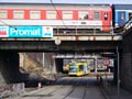 Astra č. 306 projíždí staveništěm před nádražím 11. 3. 2017