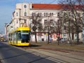 Vario LF 2/2 IN č. 363 na kolejové spojce na Mikulášském náměstí 4. 3. 2017