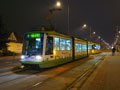 Zastavený tramvajový provoz z důvodu auta v kolejiši u Bolevecké návsi 8. 2. 2017