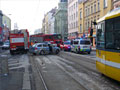 Nehoda nad křižovatkou U Práce 19. 1. 2017